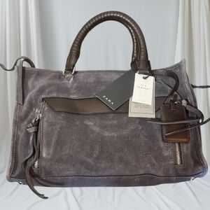 Zara Women’s Gray Suede Leather Handbag 
Brand New with original box and bag